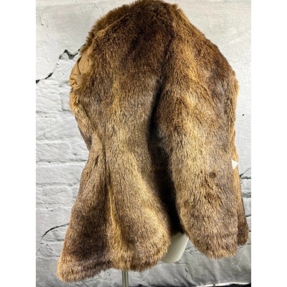 Marvin Richards denim faux fur lined jacket button up womens size S - Picture 11 of 11